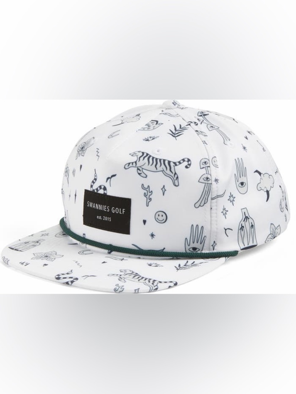 Swannies Golf White Graphic 5-Panel Hat